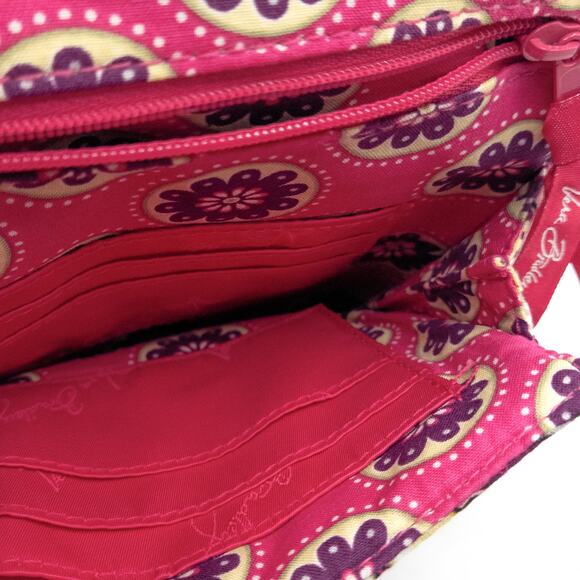 Vera Bradley Pink Quilted Crossbody Floral Paisley Print Adjustable Strap - Picture 8 of 9
